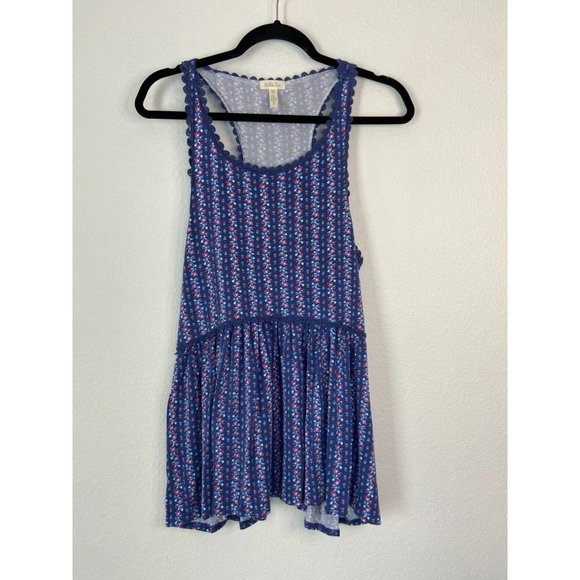 Matilda Jane women's medium‎ blue floral beyond the horizon tank racer back - Picture 2 of 6